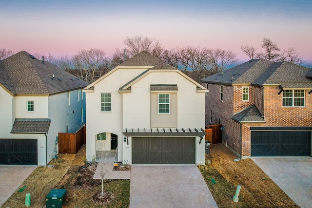 2506 Sun Grove Rd, Melissa, TX 75454 - view of front of home featuring driveway, an attached garage, fence, and brick siding