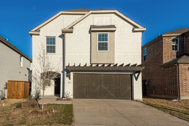 2506 Sun Grove Rd, Melissa, TX 75454 - view of front of home featuring brick siding, concrete driveway, and a garage