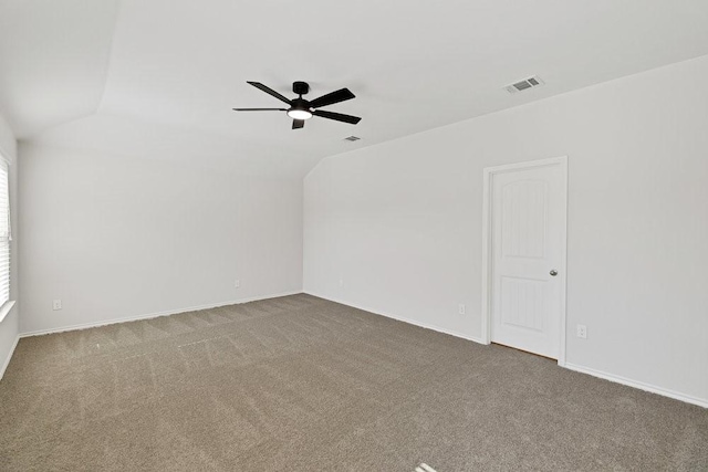 1302 Copper St, Princeton, TX 75407 - additional living space featuring a ceiling fan, carpet, lofted ceiling, and baseboards