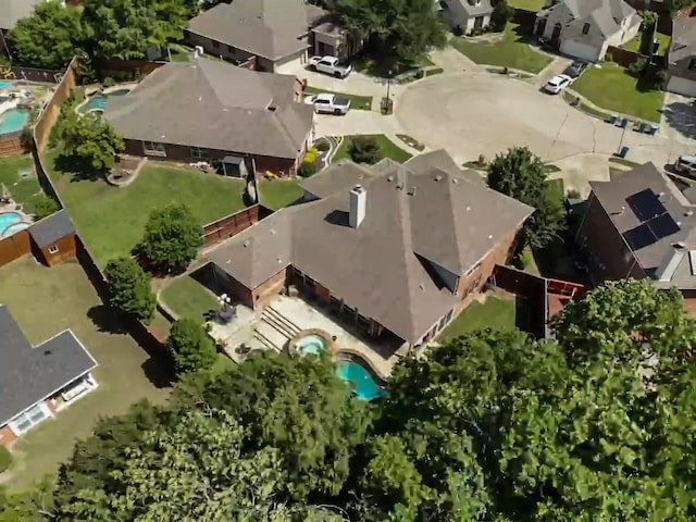 4305 Diplomacy Dr, Rowlett, TX 75089 - aerial view of residential area featuring a pool area