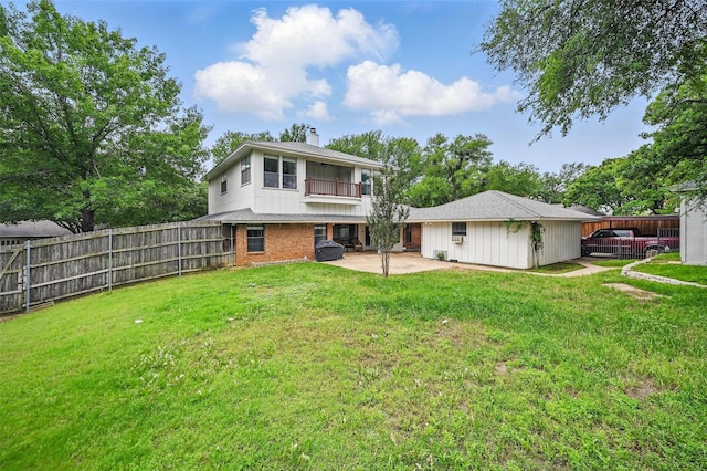 4705 Woodview St, Arlington, TX 76013 - rear view of house featuring a patio, brick siding, and a chimney