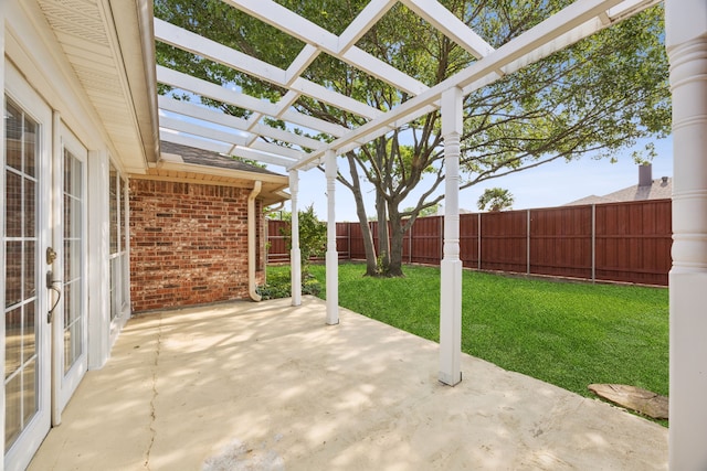 1086 Whispering Gln, Rockwall, TX 75087 - view of patio with a pergola and french doors