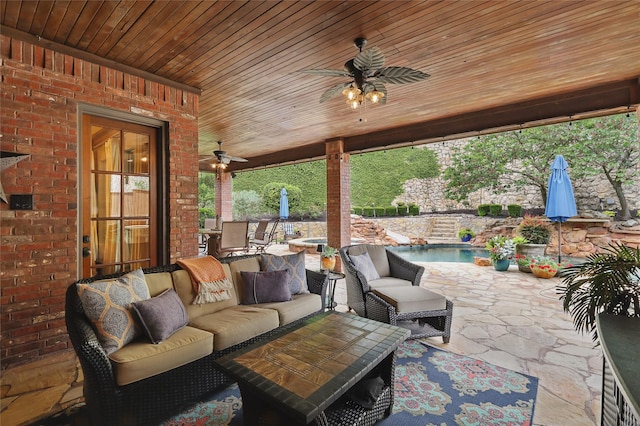 603 Comal Ct, Keller, TX 76248 - view of patio with an outdoor hangout area and ceiling fan