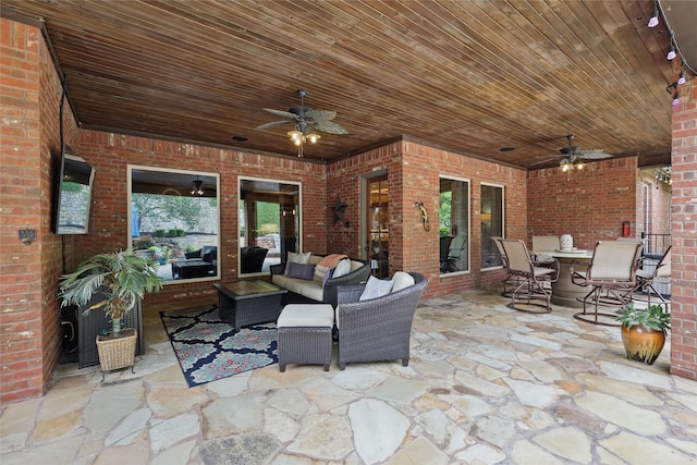 603 Comal Ct, Keller, TX 76248 - view of patio with ceiling fan, an outdoor hangout area, and outdoor dining space