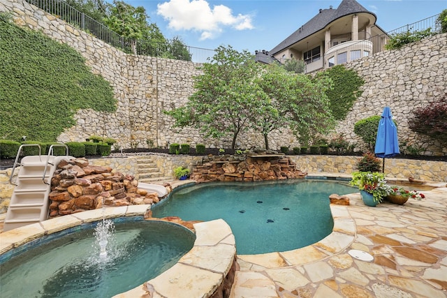 603 Comal Ct, Keller, TX 76248 - view of pool with a pool with connected hot tub and a patio area