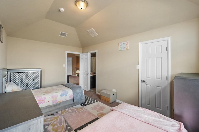 3449 Ava Dr, Midlothian, TX 76065 - bedroom featuring lofted ceiling, carpet, and baseboards