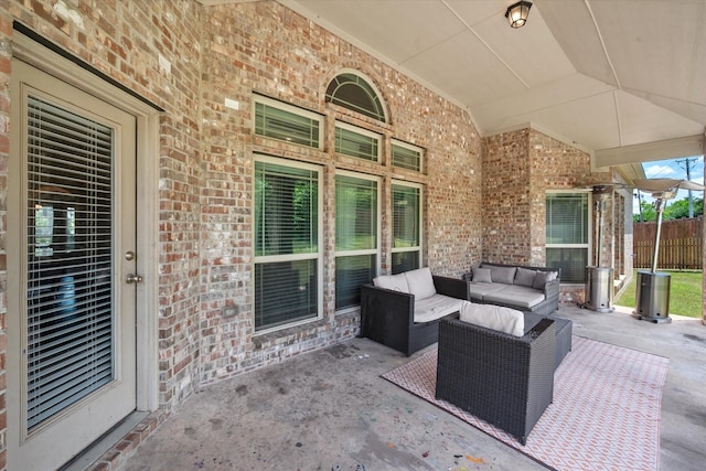 3449 Ava Dr, Midlothian, TX 76065 - view of patio featuring an outdoor living space and fence