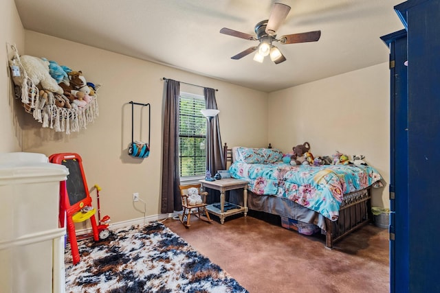 7909 W Fm 1753, Ravenna, TX 75476 - carpeted bedroom featuring ceiling fan and baseboards