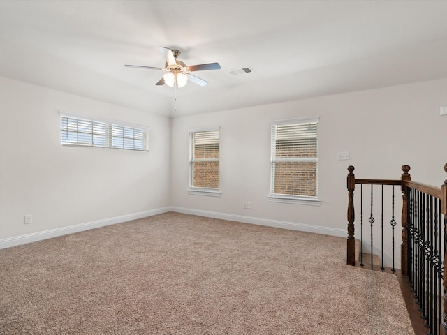 6020 Paddock Ln, Little Elm, TX 76227 - spare room with ceiling fan, carpet, and baseboards