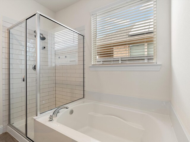 6020 Paddock Ln, Little Elm, TX 76227 - bathroom with a garden tub and a stall shower