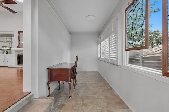 202 Rainbow Cir, Rockwall, TX 75032 - hallway with crown molding