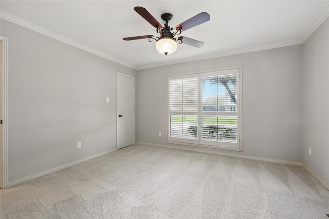 202 Rainbow Cir, Rockwall, TX 75032 - unfurnished room featuring light colored carpet, crown molding, ceiling fan, and baseboards