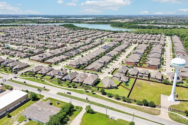 15605 Weymouth Dr, Frisco, TX 75036 - aerial view of residential area with a large body of water