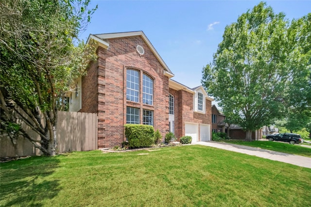 1100 Hyde Park Dr, Mckinney, TX 75069 - traditional-style home featuring brick siding, concrete driveway, and a garage