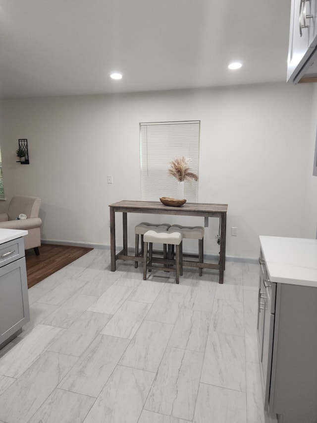 1104 Edgefield, Garland, TX 75040 - dining space with recessed lighting and baseboards