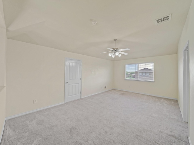 348 Kansas Trl, Murphy, TX 75094 - unfurnished room featuring a ceiling fan, light carpet, baseboards, and a smoke detector