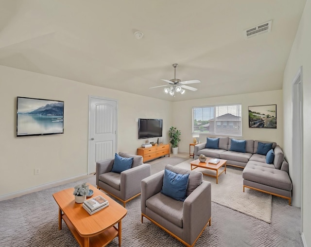 348 Kansas Trl, Murphy, TX 75094 - carpeted living room featuring a ceiling fan and baseboards