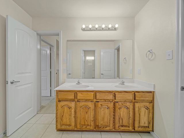 348 Kansas Trl, Murphy, TX 75094 - full bathroom featuring double vanity and tile patterned flooring