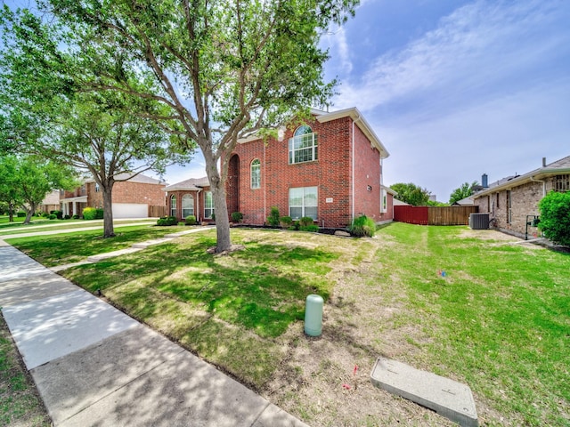 348 Kansas Trl, Murphy, TX 75094 - view of side of property featuring brick siding and cooling unit