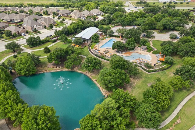 3120 Pioneer Path, Little Elm, TX 75068 - aerial overview of property's location featuring a large body of water and a pool