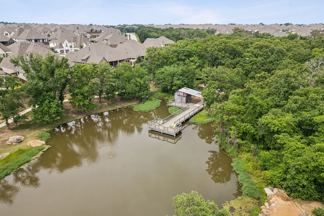3120 Pioneer Path, Little Elm, TX 75068 - aerial perspective of suburban area featuring a large body of water