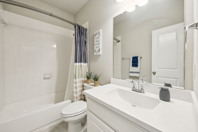 3120 Pioneer Path, Little Elm, TX 75068 - full bathroom featuring toilet, shower / tub combo with curtain, and vanity