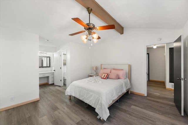 2000 Stacey Ct, Arlington, TX 76013 - bedroom with wood finished floors, baseboards, a desk, and ceiling fan