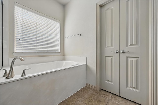 6824 San Fernando Dr, Fort Worth, TX 76131 - full bathroom with a garden tub and tile patterned flooring
