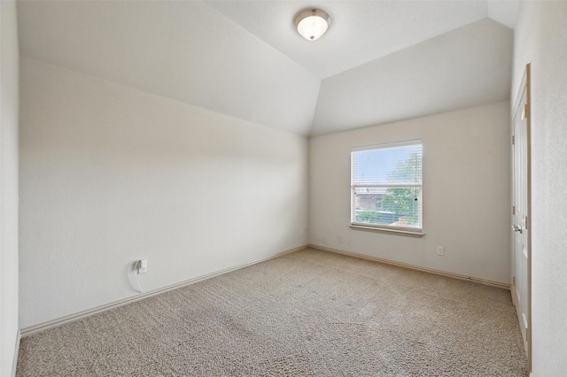 6824 San Fernando Dr, Fort Worth, TX 76131 - spare room with light colored carpet and vaulted ceiling