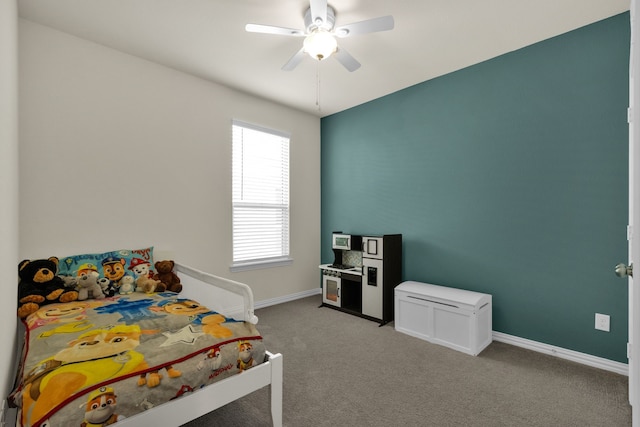 2420 Rooster Ln, Northlake, TX 76247 - bedroom featuring carpet, baseboards, and ceiling fan