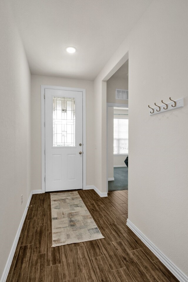 2420 Rooster Ln, Northlake, TX 76247 - foyer with dark wood finished floors and baseboards