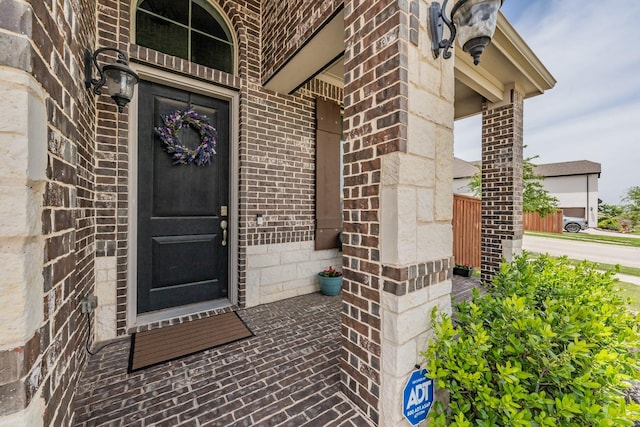 233 Honey Brook Ln, Aledo, TX 76008 - property entrance featuring brick siding