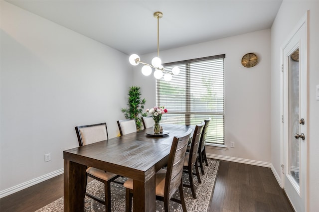 624 Cedarwood St, Little Elm, TX 76227 - dining area with a chandelier, baseboards, and plenty of natural light