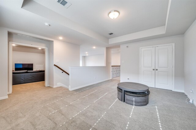 624 Cedarwood St, Little Elm, TX 76227 - carpeted empty room with a raised ceiling, baseboards, and a smoke detector