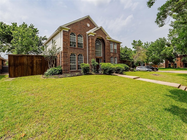3000 Clearmeadow Dr, Mesquite, TX 75181 - colonial home featuring brick siding and a front lawn