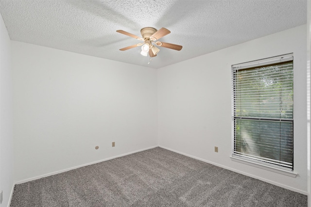 104 Murls Lake Rd, Weatherford, TX 76085 - carpeted empty room featuring ceiling fan, a textured ceiling, and baseboards