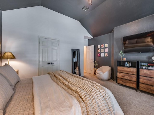 976 Fox Grove Ln, Providence Village, TX 76227 - bedroom with carpet and lofted ceiling