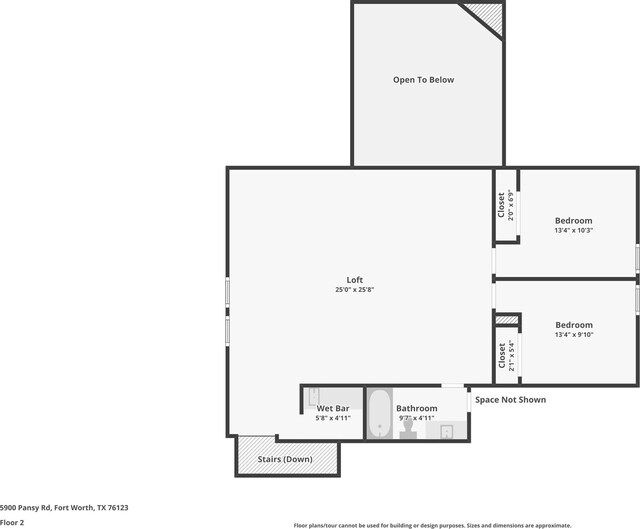 5900 Pansy Rd, Fort Worth, TX 76123 - property floor plan