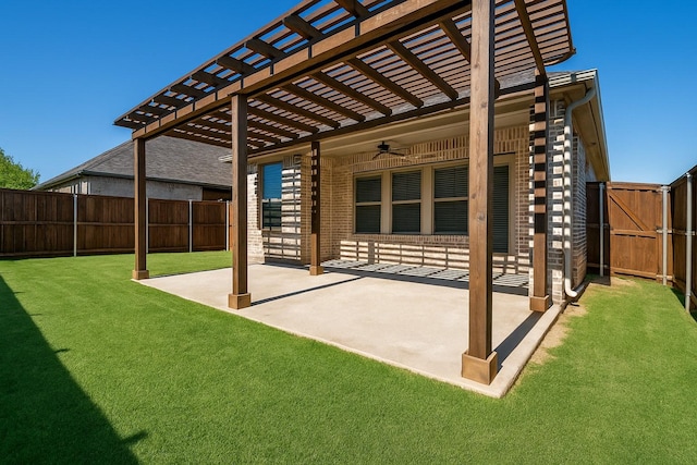 3000 Culver Ave, Celina, TX 75009 - view of patio with a pergola and a ceiling fan