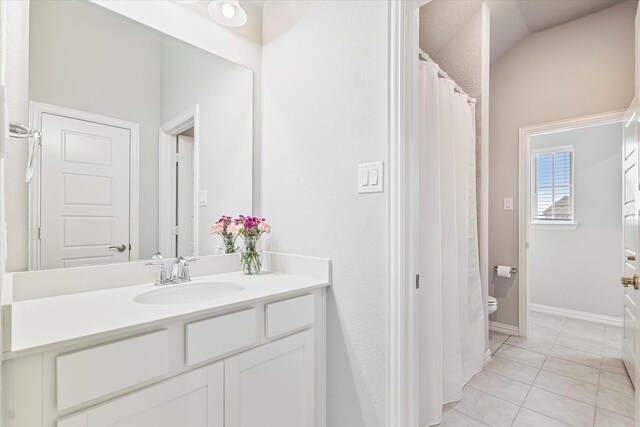 2540 Bottlebrush Dr, Prosper, TX 75078 - bathroom featuring vanity and tile patterned floors