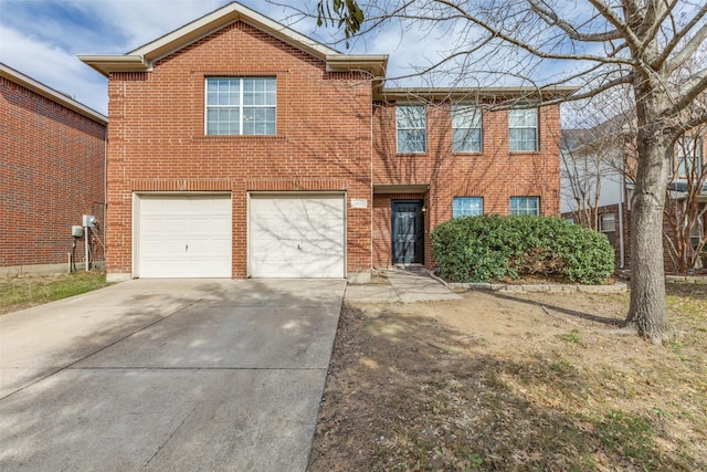 4032 Red Rock, Heartland, TX 75126 - view of front of house featuring an attached garage, driveway, and brick siding
