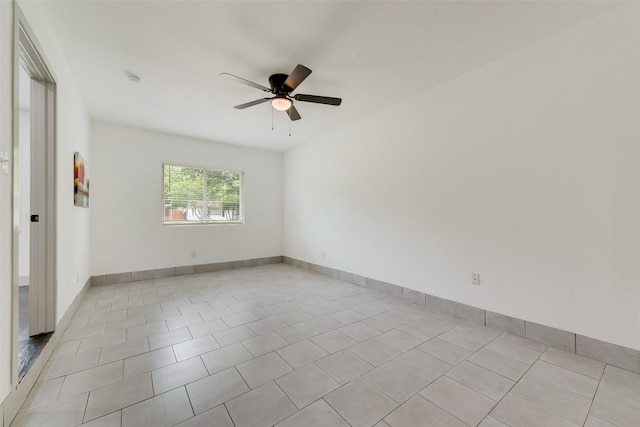 10166 San Lorenzo Dr, Dallas, TX 75228 - unfurnished room with ceiling fan and light tile patterned floors