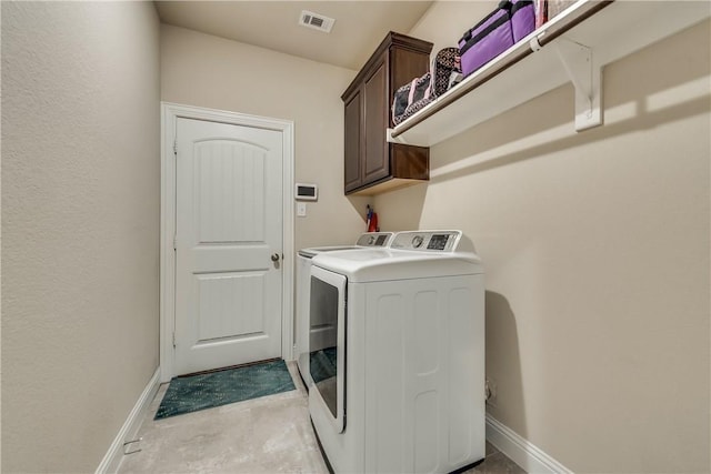 3804 Tunstall Dr, Frisco, TX 75036 - laundry room with washing machine and dryer, baseboards, and cabinet space