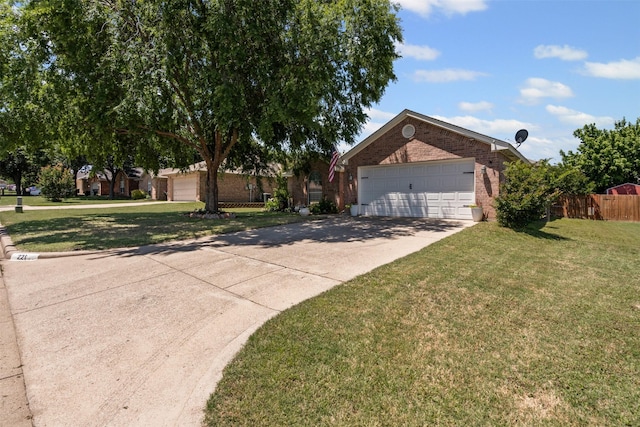 221 Whitestone Way, Weatherford, TX 76085 - view of front of house with brick siding, concrete driveway, and an attached garage