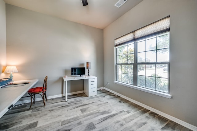 2617 Castle Creek Dr, Little Elm, TX 75068 - office with light wood-style floors and baseboards