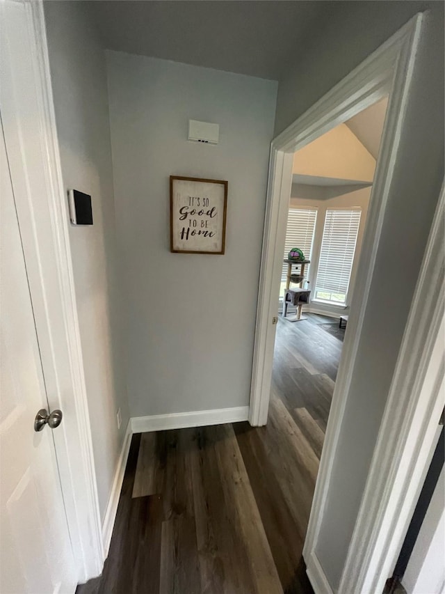 2004 Willowcrest, Kaufman, TX 75142 - hall with dark wood-style floors and baseboards