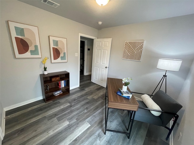 2004 Willowcrest, Kaufman, TX 75142 - office area with baseboards and wood finished floors