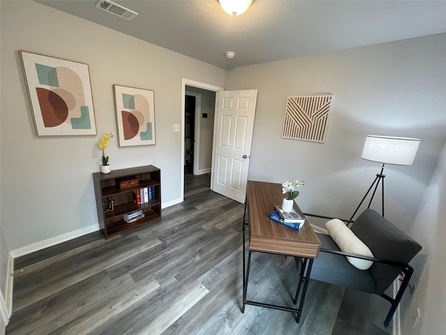 2004 Willowcrest, Kaufman, TX 75142 - home office featuring baseboards and wood finished floors