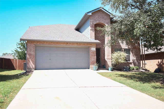 1433 Sun Breeze Dr, Little Elm, TX 75068 - traditional home featuring brick siding, concrete driveway, an attached garage, and roof with shingles