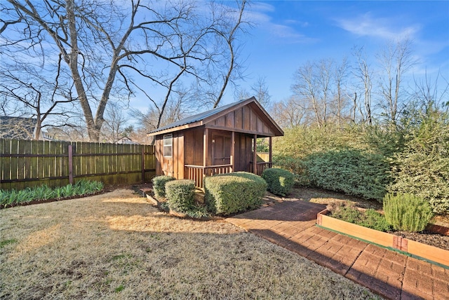 403 S Royall, Palestine, TX 75801 - view of outdoor structure with a fenced backyard and an outbuilding